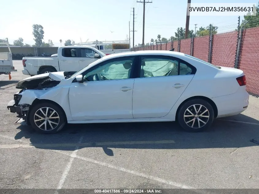 3VWDB7AJ2HM356631 2017 Volkswagen Jetta Se