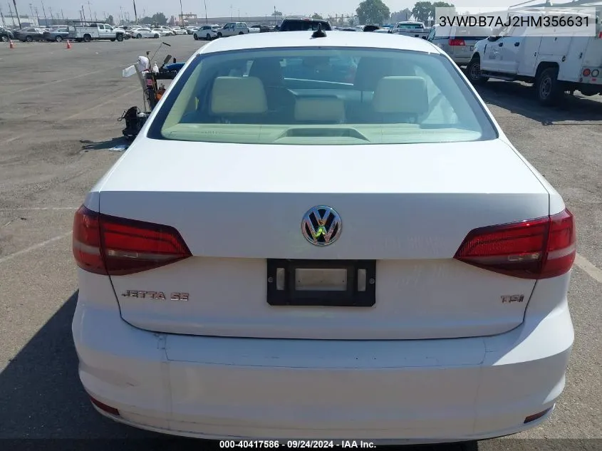 3VWDB7AJ2HM356631 2017 Volkswagen Jetta Se