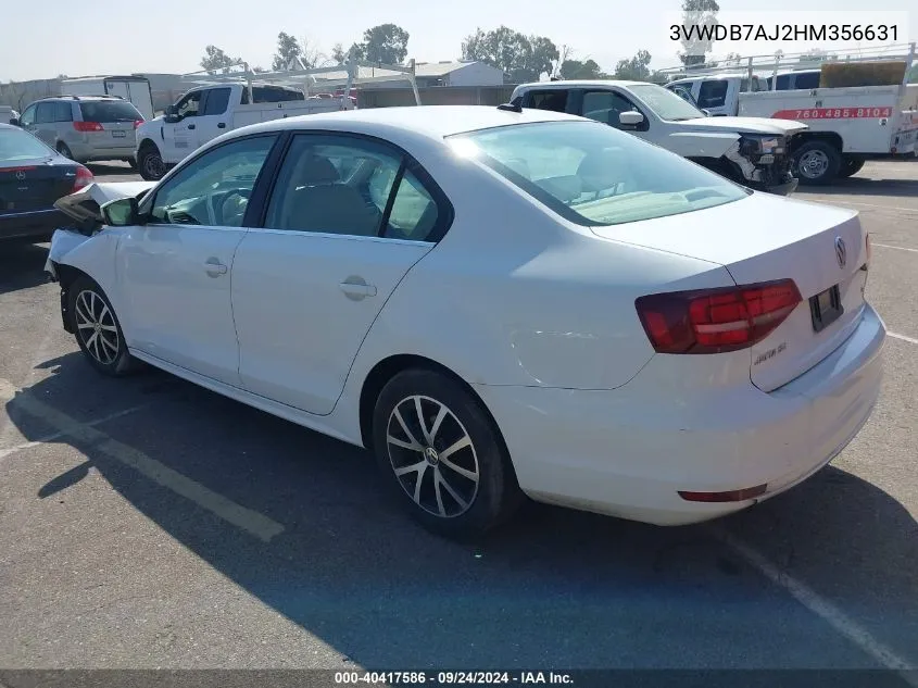 3VWDB7AJ2HM356631 2017 Volkswagen Jetta Se