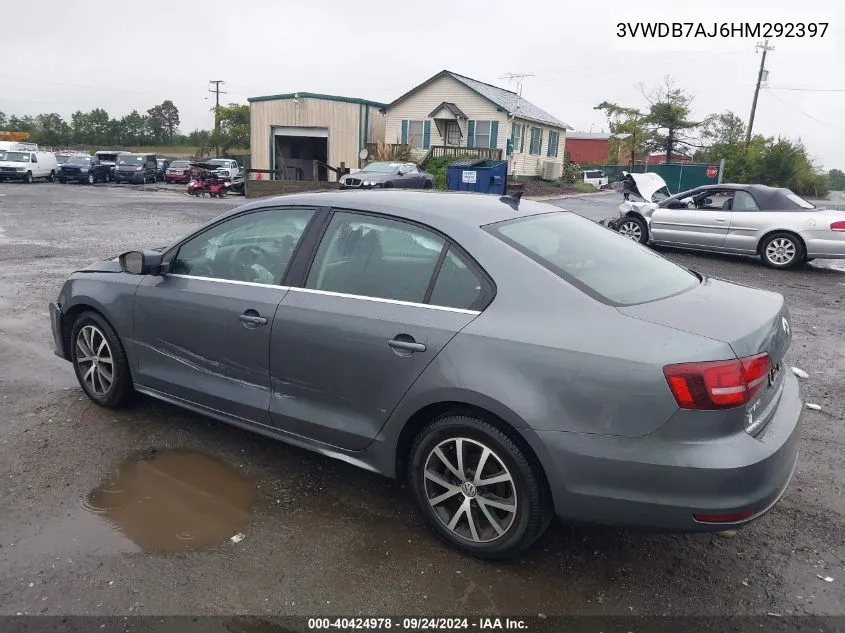 3VWDB7AJ6HM292397 2017 Volkswagen Jetta 1.4T Se