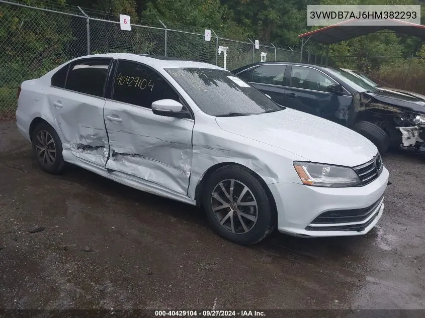 2017 Volkswagen Jetta 1.4T Se VIN: 3VWDB7AJ6HM382293 Lot: 40429104