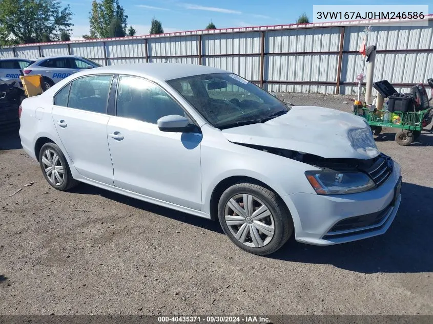 2017 Volkswagen Jetta S VIN: 3VW167AJ0HM246586 Lot: 40435371