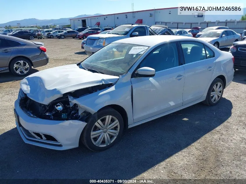 2017 Volkswagen Jetta S VIN: 3VW167AJ0HM246586 Lot: 40435371