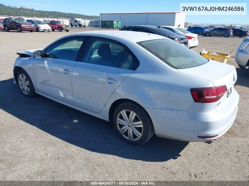 2017 Volkswagen Jetta S VIN: 3VW167AJ0HM246586 Lot: 40435371