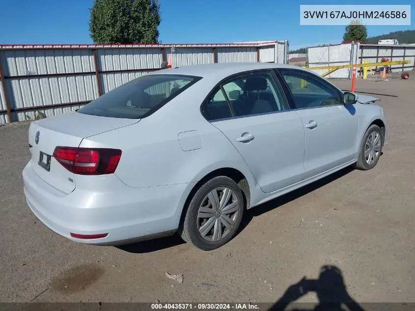 3VW167AJ0HM246586 2017 Volkswagen Jetta S