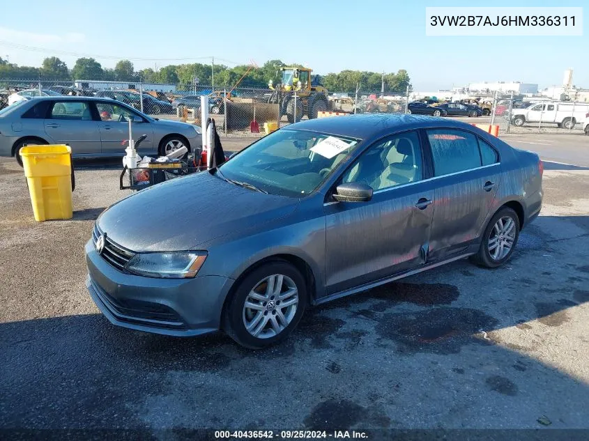 2017 Volkswagen Jetta 1.4T S VIN: 3VW2B7AJ6HM336311 Lot: 40436542