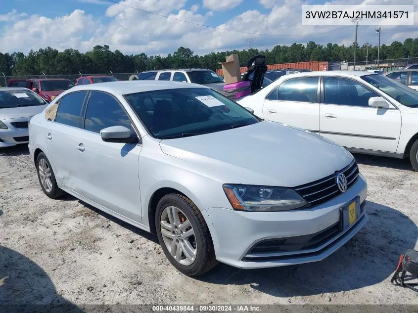 2017 Volkswagen Jetta 1.4T S VIN: 3VW2B7AJ2HM341571 Lot: 40439844