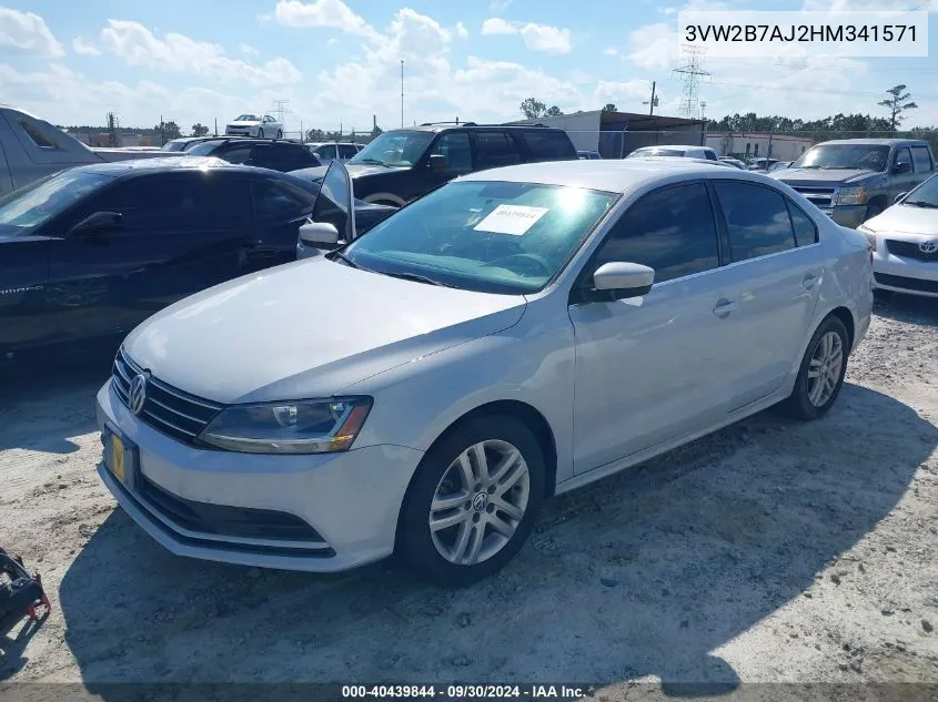 2017 Volkswagen Jetta 1.4T S VIN: 3VW2B7AJ2HM341571 Lot: 40439844