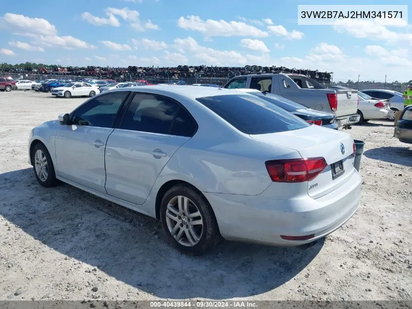 3VW2B7AJ2HM341571 2017 Volkswagen Jetta 1.4T S