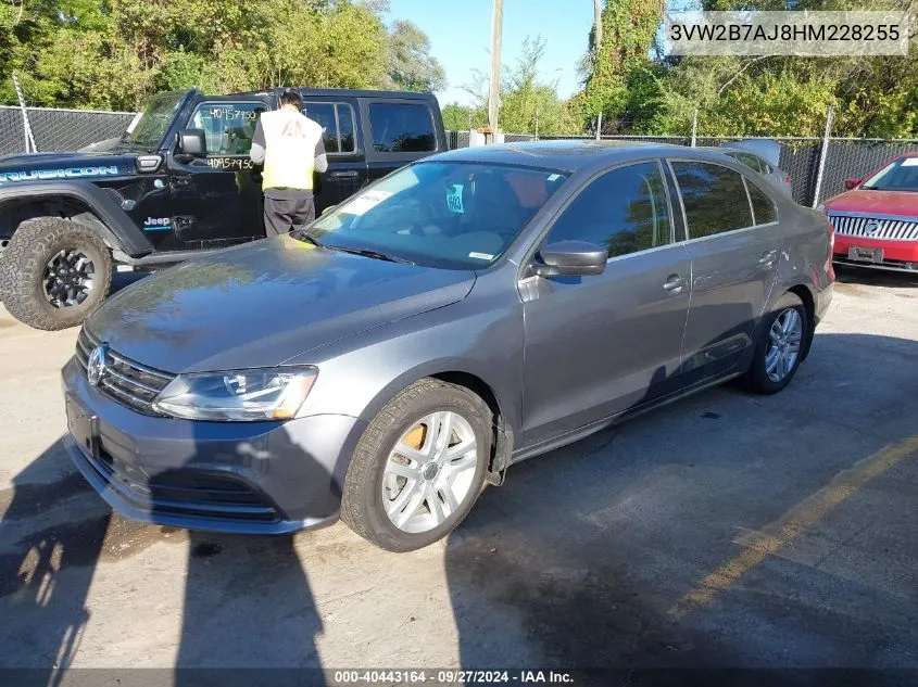 2017 Volkswagen Jetta 1.4T S VIN: 3VW2B7AJ8HM228255 Lot: 40443164