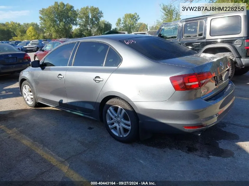 2017 Volkswagen Jetta 1.4T S VIN: 3VW2B7AJ8HM228255 Lot: 40443164