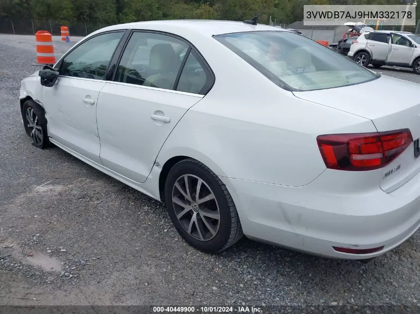 3VWDB7AJ9HM332178 2017 Volkswagen Jetta 1.4T Se