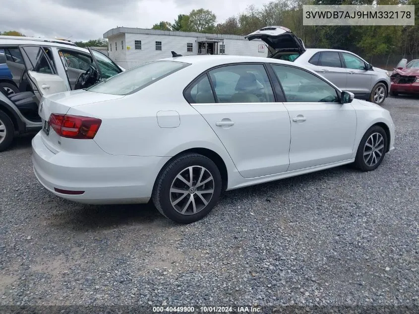 3VWDB7AJ9HM332178 2017 Volkswagen Jetta 1.4T Se