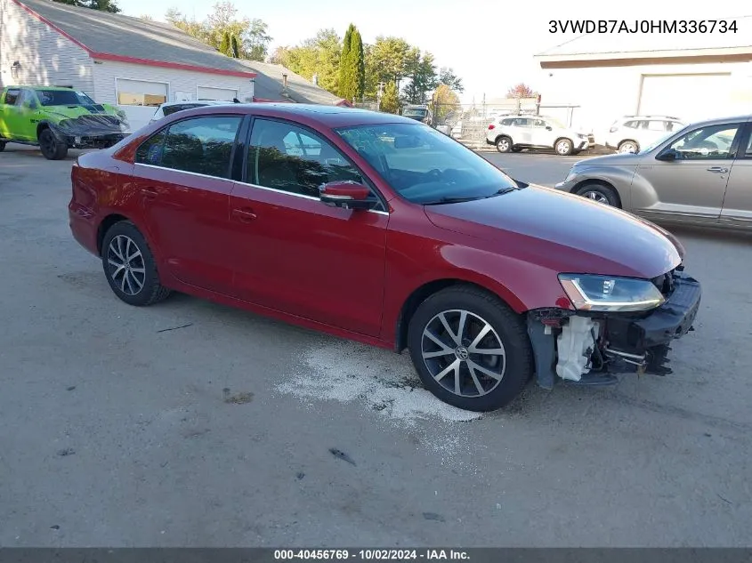 2017 Volkswagen Jetta 1.4T Se VIN: 3VWDB7AJ0HM336734 Lot: 40456769