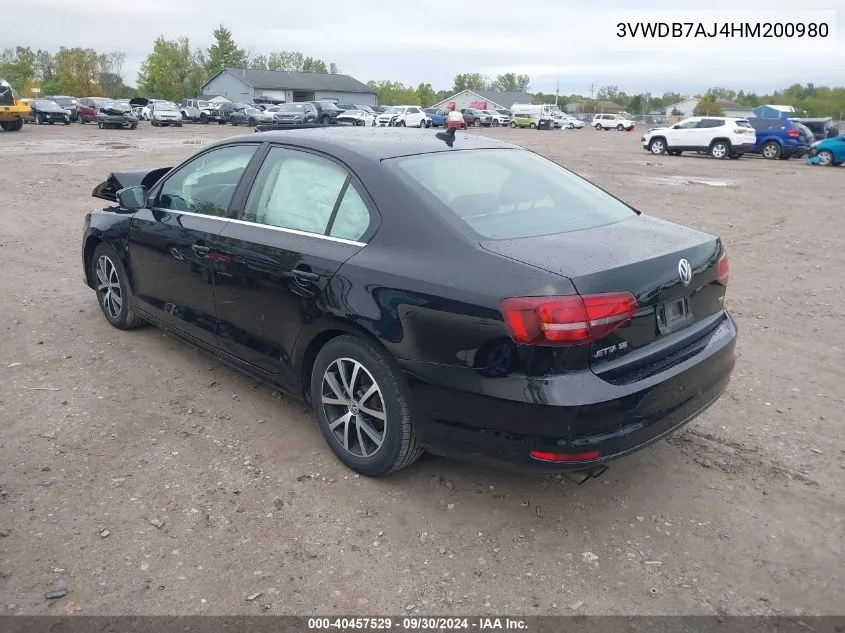 3VWDB7AJ4HM200980 2017 Volkswagen Jetta 1.4T Se