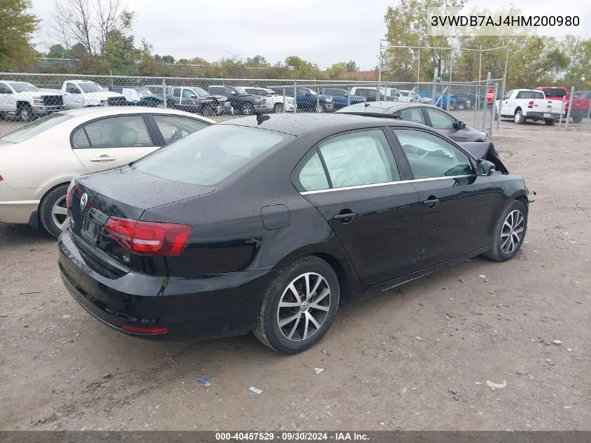 3VWDB7AJ4HM200980 2017 Volkswagen Jetta 1.4T Se