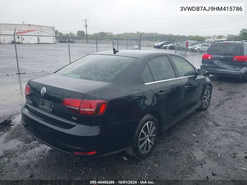 3VWDB7AJ9HM415786 2017 Volkswagen Jetta Se