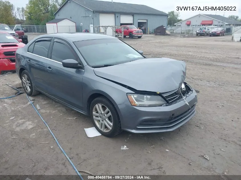 3VW167AJ5HM405022 2017 Volkswagen Jetta 1.4T S