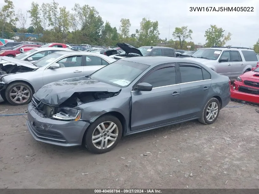 3VW167AJ5HM405022 2017 Volkswagen Jetta 1.4T S