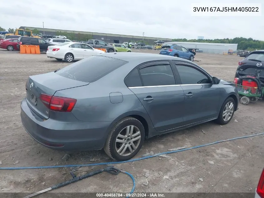 3VW167AJ5HM405022 2017 Volkswagen Jetta 1.4T S