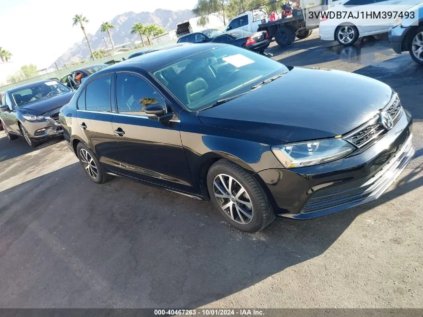 2017 Volkswagen Jetta 1.4T Se VIN: 3VWDB7AJ1HM397493 Lot: 40467263