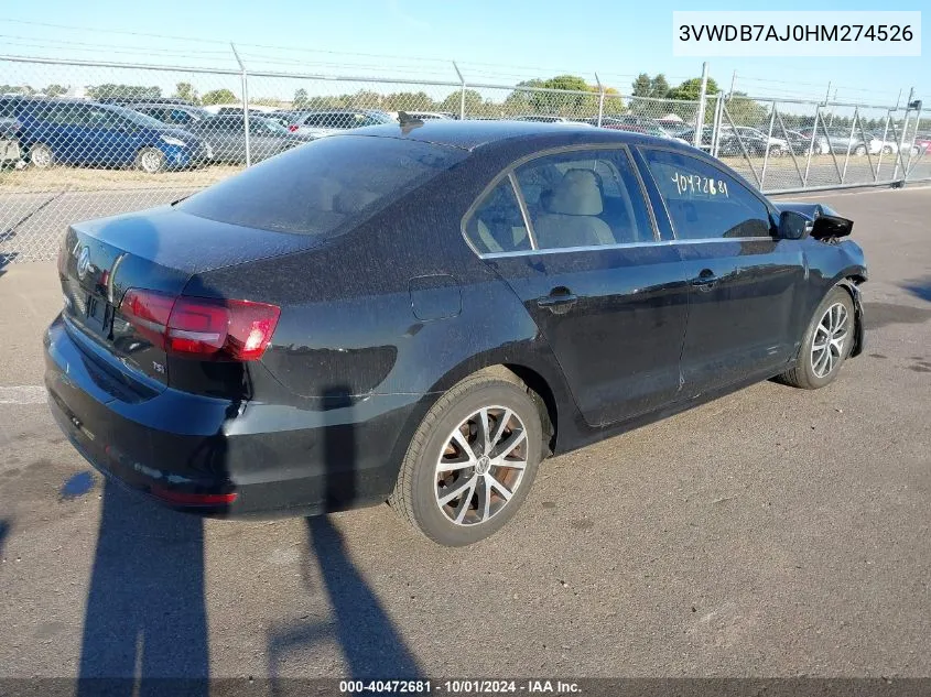 3VWDB7AJ0HM274526 2017 Volkswagen Jetta Se