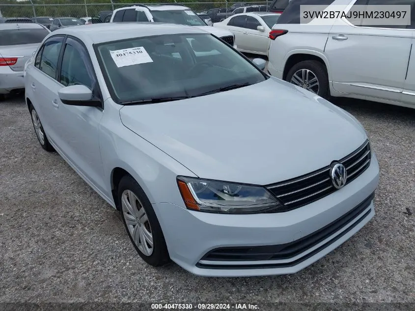 2017 Volkswagen Jetta 1.4T S VIN: 3VW2B7AJ9HM230497 Lot: 40475330