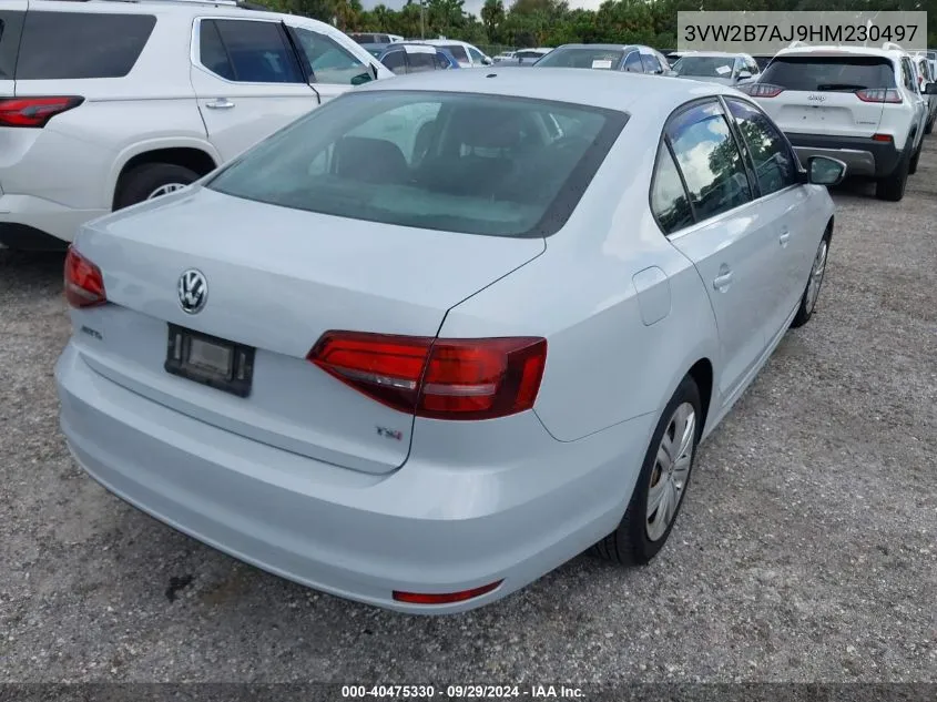 2017 Volkswagen Jetta 1.4T S VIN: 3VW2B7AJ9HM230497 Lot: 40475330