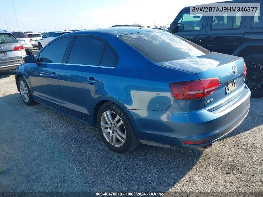 3VW2B7AJ9HM346377 2017 Volkswagen Jetta 1.4T S