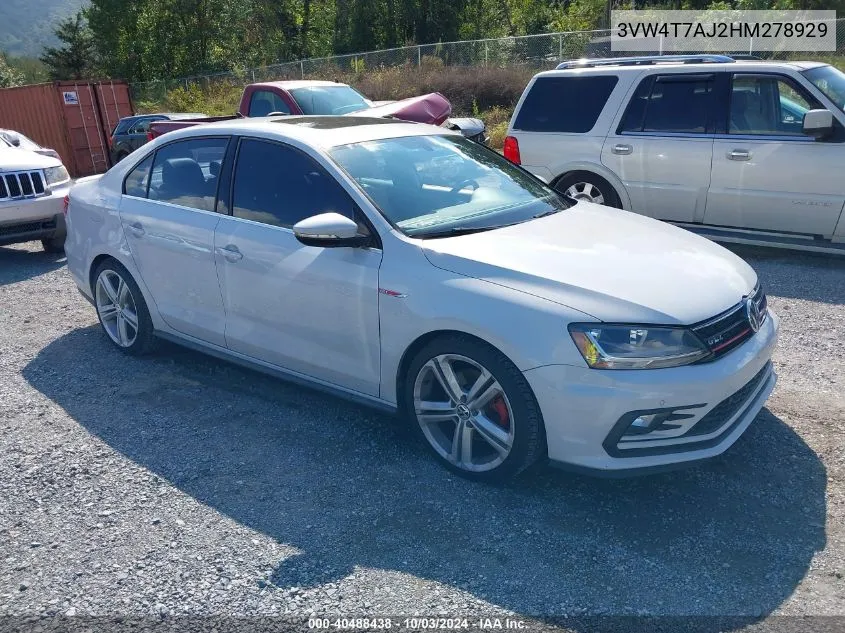 3VW4T7AJ2HM278929 2017 Volkswagen Jetta Gli