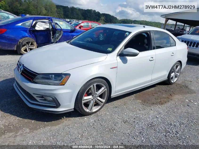 3VW4T7AJ2HM278929 2017 Volkswagen Jetta Gli