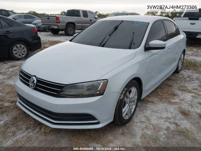 2017 Volkswagen Jetta 1.4T S VIN: 3VW2B7AJ4HM273306 Lot: 40496450