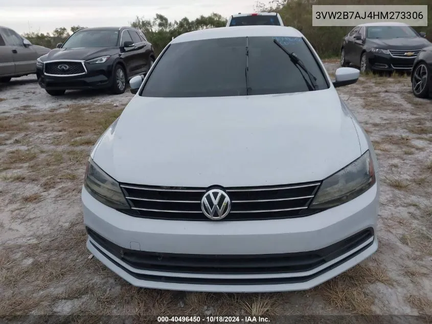 2017 Volkswagen Jetta 1.4T S VIN: 3VW2B7AJ4HM273306 Lot: 40496450