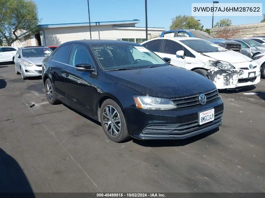 2017 Volkswagen Jetta 1.4T Se VIN: 3VWDB7AJ6HM287622 Lot: 40499815