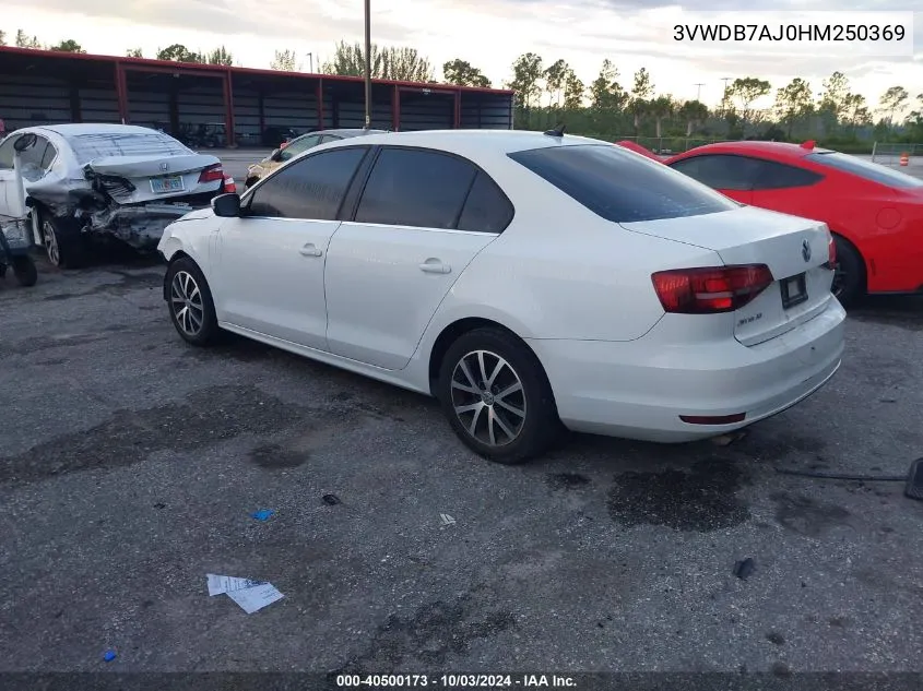 3VWDB7AJ0HM250369 2017 Volkswagen Jetta 1.4T Se