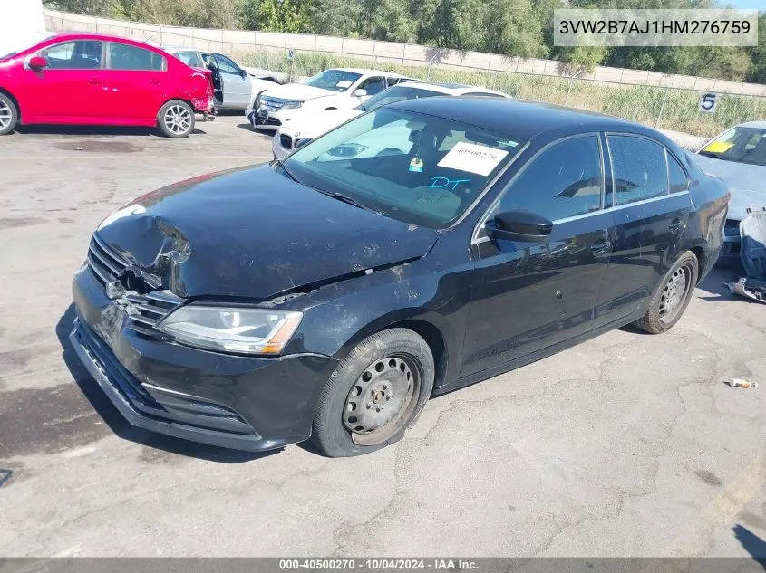 2017 Volkswagen Jetta 1.4T S VIN: 3VW2B7AJ1HM276759 Lot: 40500270