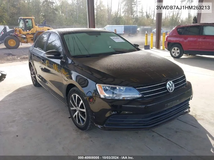 2017 Volkswagen Jetta 1.4T Se VIN: 3VWDB7AJ1HM263213 Lot: 40508005