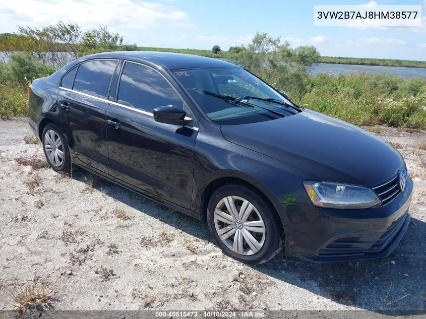 2017 Volkswagen Jetta S VIN: 3VW2B7AJ8HM38577 Lot: 40515473