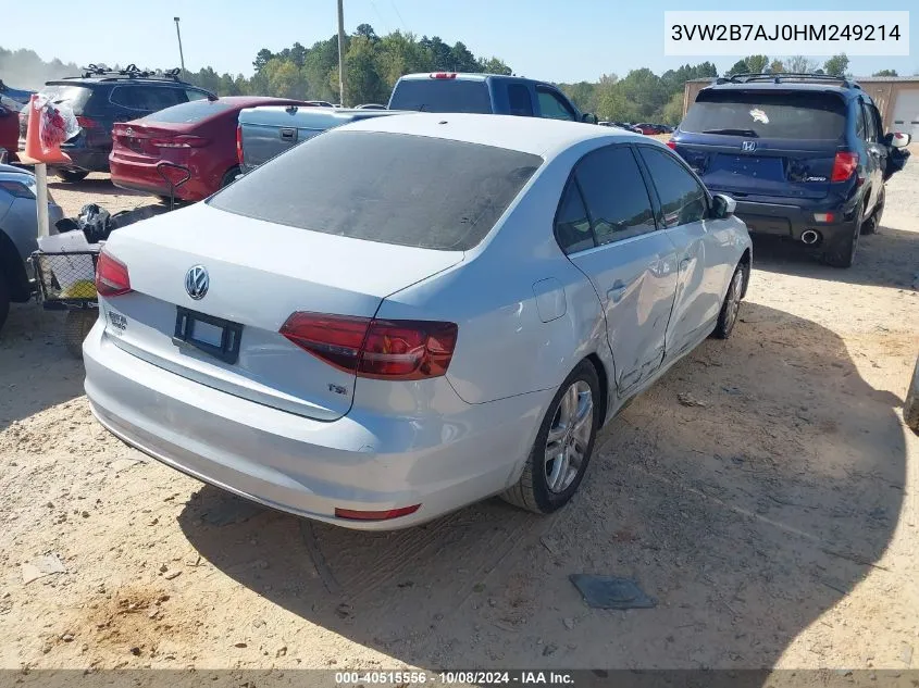 2017 Volkswagen Jetta S VIN: 3VW2B7AJ0HM249214 Lot: 40515556