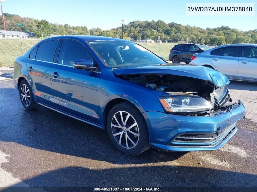 3VWDB7AJ0HM378840 2017 Volkswagen Jetta 1.4T Se