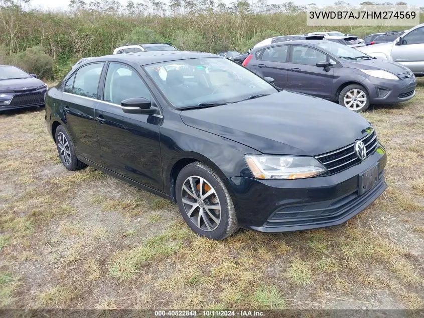 2017 Volkswagen Jetta 1.4T Se VIN: 3VWDB7AJ7HM274569 Lot: 40522848