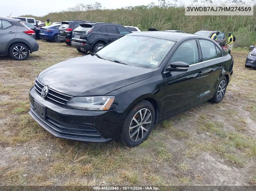 2017 Volkswagen Jetta 1.4T Se VIN: 3VWDB7AJ7HM274569 Lot: 40522848