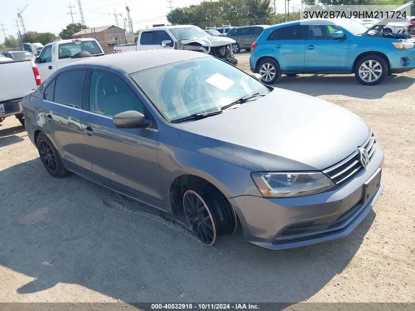 3VW2B7AJ9HM211724 2017 Volkswagen Jetta S