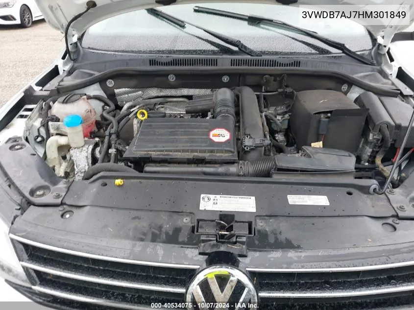 3VWDB7AJ7HM301849 2017 Volkswagen Jetta Se