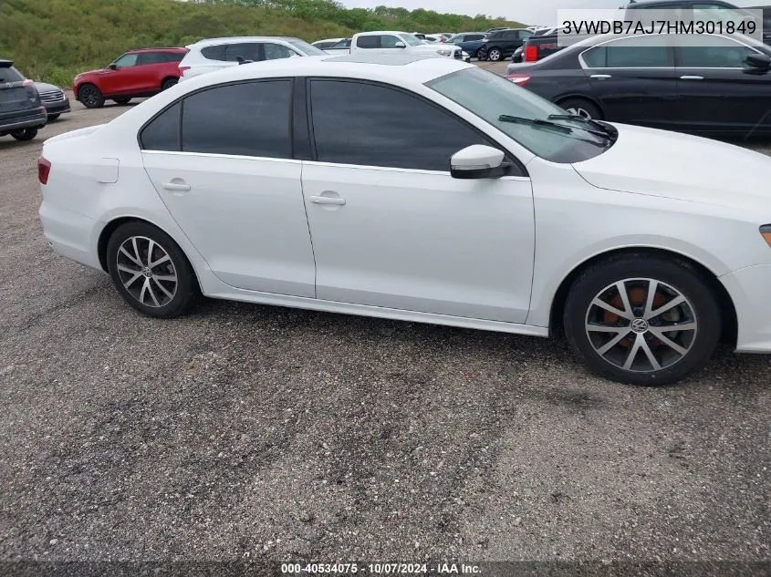 3VWDB7AJ7HM301849 2017 Volkswagen Jetta Se