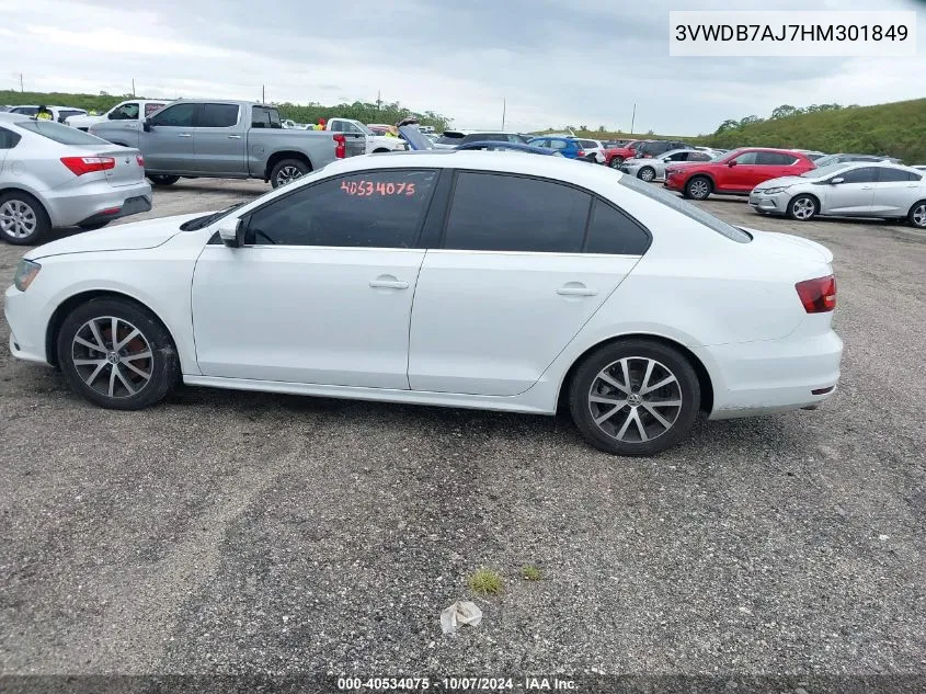 3VWDB7AJ7HM301849 2017 Volkswagen Jetta Se