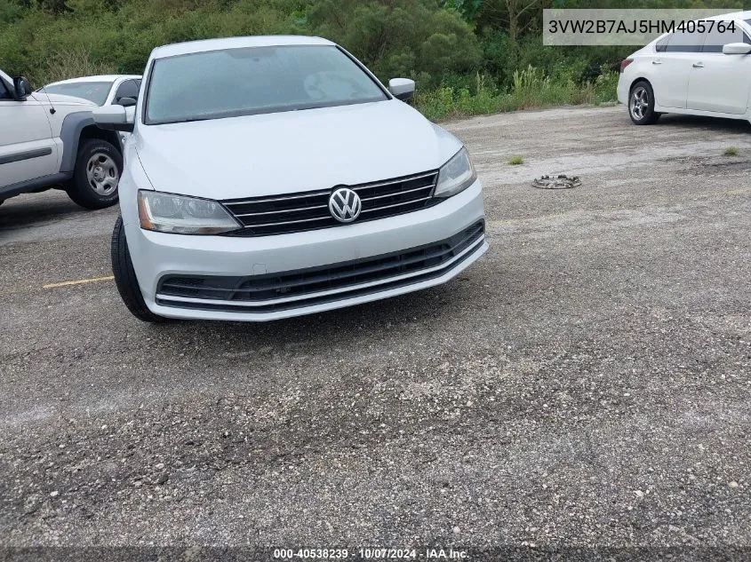 3VW2B7AJ5HM405764 2017 Volkswagen Jetta S