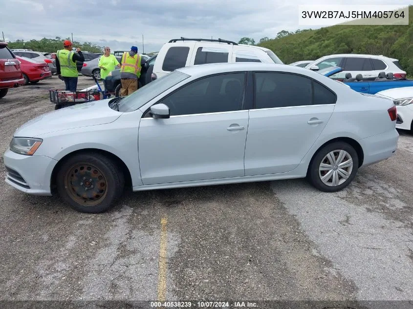 3VW2B7AJ5HM405764 2017 Volkswagen Jetta S