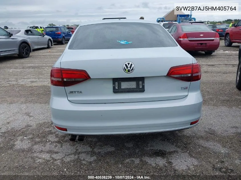 3VW2B7AJ5HM405764 2017 Volkswagen Jetta S