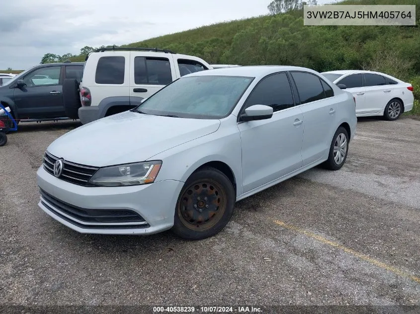 2017 Volkswagen Jetta S VIN: 3VW2B7AJ5HM405764 Lot: 40538239